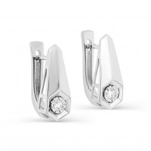 Серьги из белого золота KABAROVSKY с бриллиантом K12-11497-1000 фото