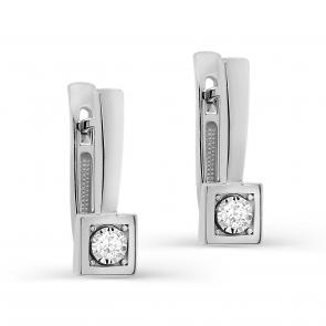 Серьги из белого золота KABAROVSKY с бриллиантом K12-11501-1000 фото