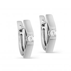 Серьги из белого золота KABAROVSKY с бриллиантом K12-11523-1000 фото