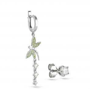 Серебряные серьги KABAROVSKY с фианитом и эмалью K12-116-7908 фото