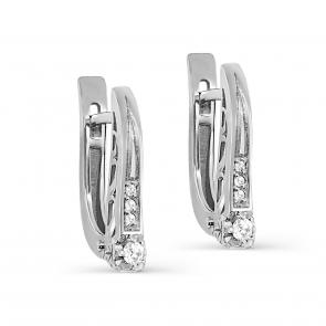 Серьги из белого золота KABAROVSKY с бриллиантом K12-11731-1000 фото