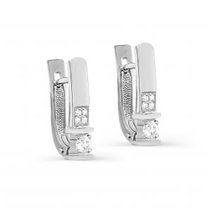 Серьги из белого золота KABAROVSKY с бриллиантом K12-11782-1000 фото