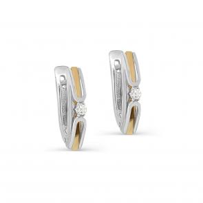 Серьги из белого золота KABAROVSKY с бриллиантом K12-11783-1096 фото