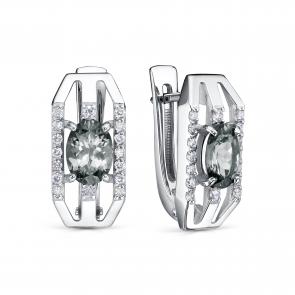 Серьги из белого золота KABAROVSKY с бриллиантом и шпинелью K12-11998-82500 фото