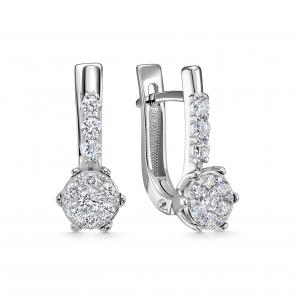 Серьги из белого золота KABAROVSKY с бриллиантом K12-12043-1000 фото