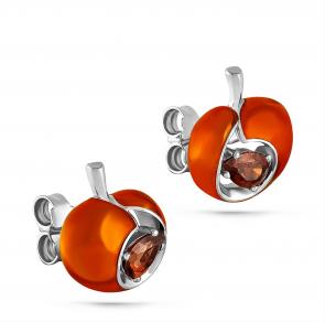 Серебряные серьги KABAROVSKY с эмалью и Swarovski K12-121-31318 фото