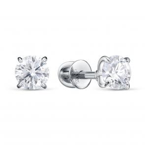 Золотые серьги KABAROVSKY с бриллиантом выращенным K12-12178-14300 фото