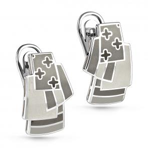 Серебряные серьги KABAROVSKY с эмалью K12-145-0001 фото