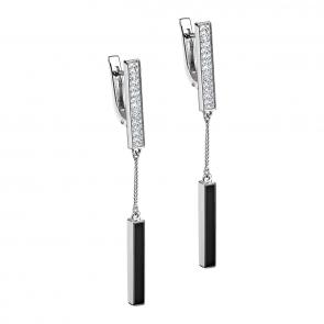 Серебряные серьги KABAROVSKY с фианитом K12-172-7902 фото