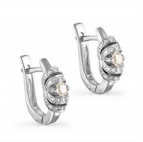 Серьги из белого золота KABAROVSKY с бриллиантом K12-1771-9200 фото