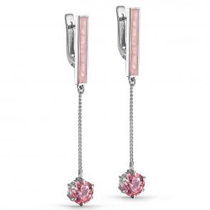 Серебряные серьги KABAROVSKY с эмалью и Swarovski K12-185-30711 фото