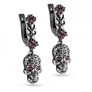 Серебряные серьги KABAROVSKY с топазом и керамикой K12-203-8589 фото