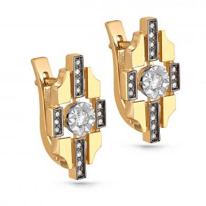 Серьги из лимонного золота KABAROVSKY с бриллиантом K12-21043-1000 фото