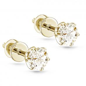 Серьги из лимонного золота KABAROVSKY с бриллиантом K12-21071-9200 фото