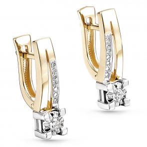 Серьги из лимонного золота KABAROVSKY с бриллиантом K12-21084-1000 фото