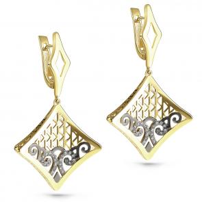 Серьги из лимонного золота KABAROVSKY с бриллиантом K12-21127-1000 фото