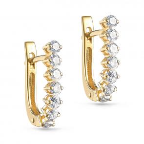 Серьги из лимонного золота KABAROVSKY с бриллиантом K12-21212-1000 фото