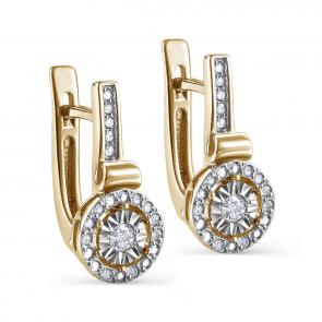 Серьги из лимонного золота KABAROVSKY с бриллиантом K12-21276-1000 фото