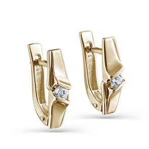 Серьги из лимонного золота KABAROVSKY с бриллиантом K12-21296-1000 фото