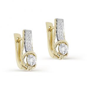 Серьги из лимонного золота KABAROVSKY с бриллиантом K12-21368-1000 фото