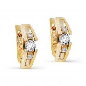 Серьги из лимонного золота KABAROVSKY с бриллиантом K12-21466-1000 фото