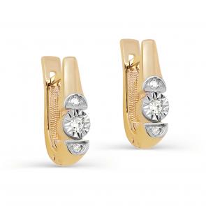 Серьги из лимонного золота KABAROVSKY с бриллиантом K12-21491-1000 фото