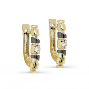 Серьги из лимонного золота KABAROVSKY с бриллиантом K12-21514-1089 фото