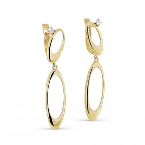 Серьги из лимонного золота KABAROVSKY с бриллиантом K12-21534-1000 фото