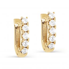 Серьги из лимонного золота KABAROVSKY с бриллиантом K12-21547-1000 фото