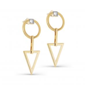 Серьги из лимонного золота KABAROVSKY с бриллиантом K12-21588-1000 фото