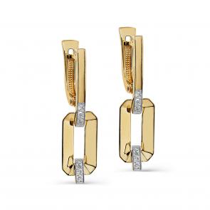 Серьги из лимонного золота KABAROVSKY с бриллиантом K12-21601-1000 фото