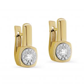 Серьги из лимонного золота KABAROVSKY с бриллиантом K12-21671-1000 фото