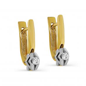 Серьги из лимонного золота KABAROVSKY с бриллиантом K12-21735-1000 фото