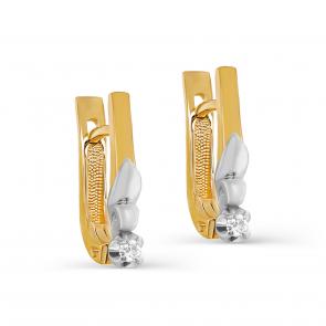 Серьги из лимонного золота KABAROVSKY с бриллиантом K12-21741-1000 фото