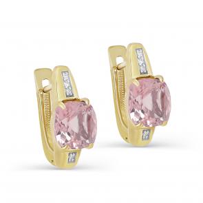 Серьги из лимонного золота KABAROVSKY с бриллиантом и кварцем K12-21872-9300 фото