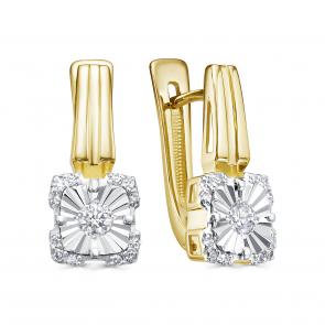 Серьги из лимонного золота KABAROVSKY с бриллиантом K12-22042-1000 фото