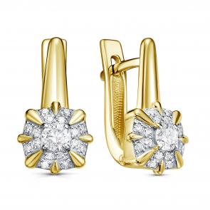 Серьги из лимонного золота KABAROVSKY с бриллиантом K12-22136-1000 фото