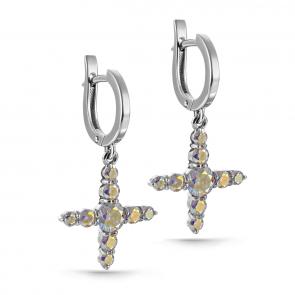 Серебряные серьги- кресты KABAROVSKY с фианитом K12-233-40000 фото