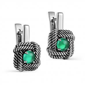 Серьги из черненого серебра KABAROVSKY с ониксом K12-242-1983 фото