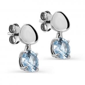 Серебряные серьги KABAROVSKY с фианитом и Swarovski K12-255-73100 фото
