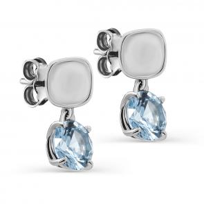 Серебряные серьги KABAROVSKY с фианитом и Swarovski K12-256-73100 фото