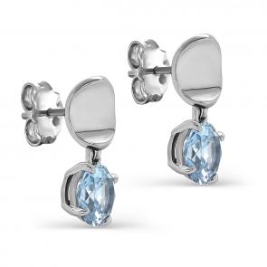 Серебряные серьги KABAROVSKY с Swarovski и шпинелью K12-257-73100 фото