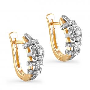 Серьги из лимонного золота KABAROVSKY с бриллиантом K12-2770-1000 фото