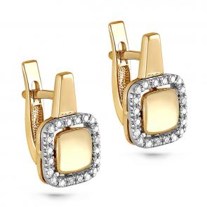 Серьги из лимонного золота KABAROVSKY с бриллиантом K12-2805-1000 фото