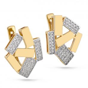 Серьги из лимонного золота KABAROVSKY с бриллиантом K12-2926-1000 фото