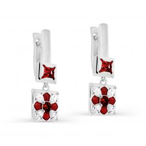 Серебряные серьги KABAROVSKY с фианитом и эмалью K12-318-0118 фото