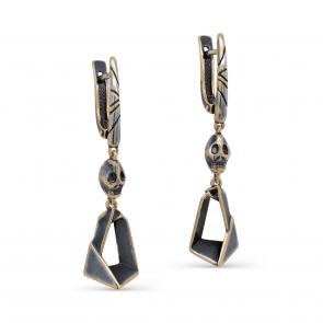 Серебряные серьги KABAROVSKY с керамикой K12-356-0098 фото