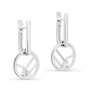Серебряные серьги KABAROVSKY с фианитом K12-360-7900 фото