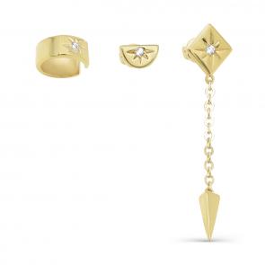 Серьги из золочёного серебра KABAROVSKY с фианитом K12-367-7987 фото