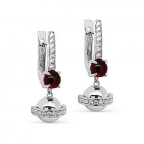 Серебряные серьги KABAROVSKY с фианитом K12-392-0100 фото